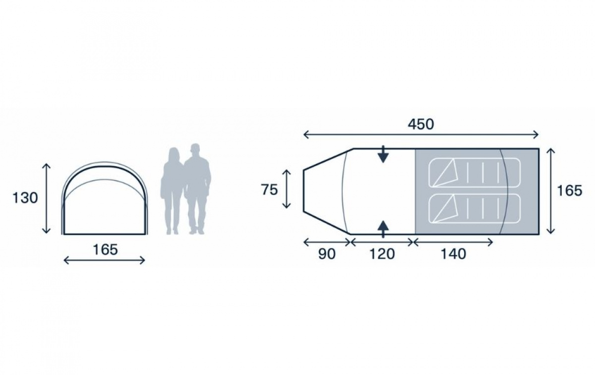 Kampa Wanderlight 02 Aegean i gruppen Utendørs / Campingtelt hos Campmarket (82939)