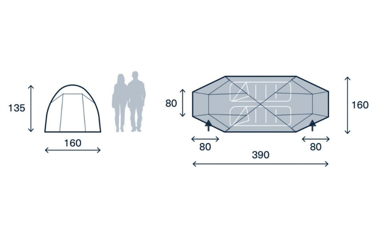 Kampa Mossborn 02 Aegean i gruppen Utendørs / Campingtelt hos Campmarket (82941)