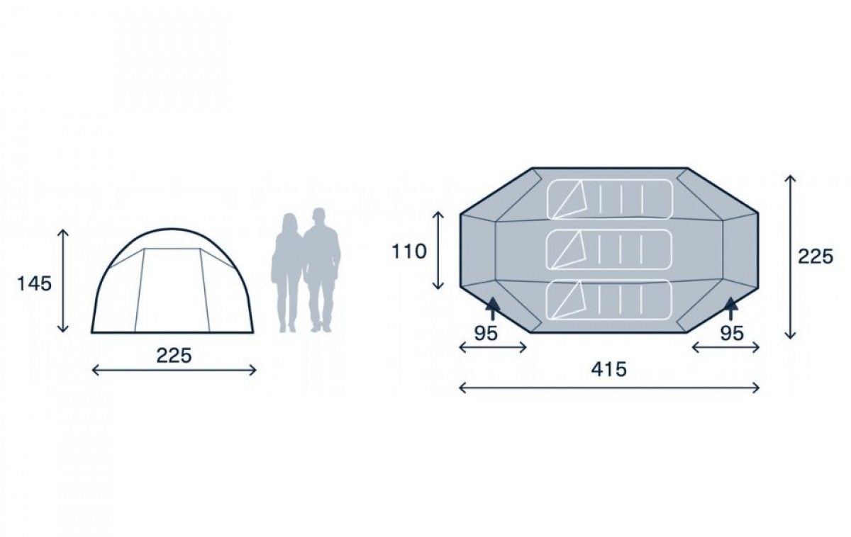 Kampa Mossborn 03 Aegean i gruppen Utendørs / Campingtelt hos Campmarket (82942)