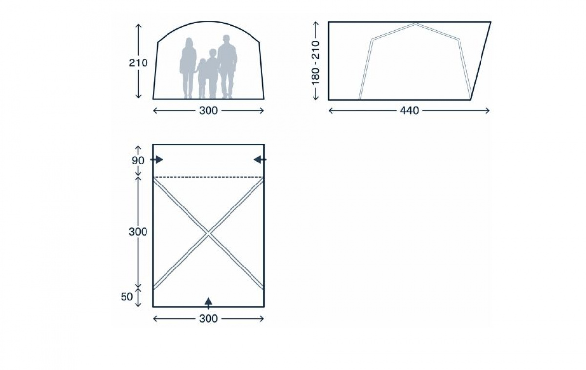 Kampa Roam Air DA Low i gruppen Campingvogn & Bobilt / Van & Plåtbiter / Fortelt Van / Lufttelt hos Campmarket (83018)