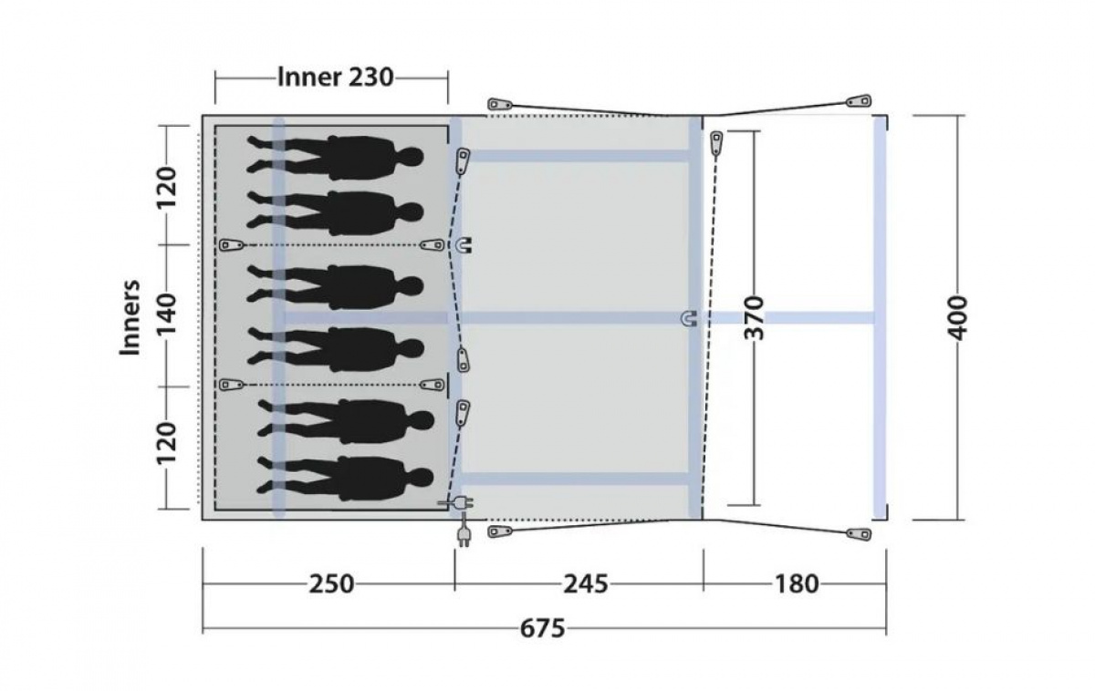 Outwell Boston 6 Air TC i gruppen Utendørs / Campingtelt hos Campmarket (83069)