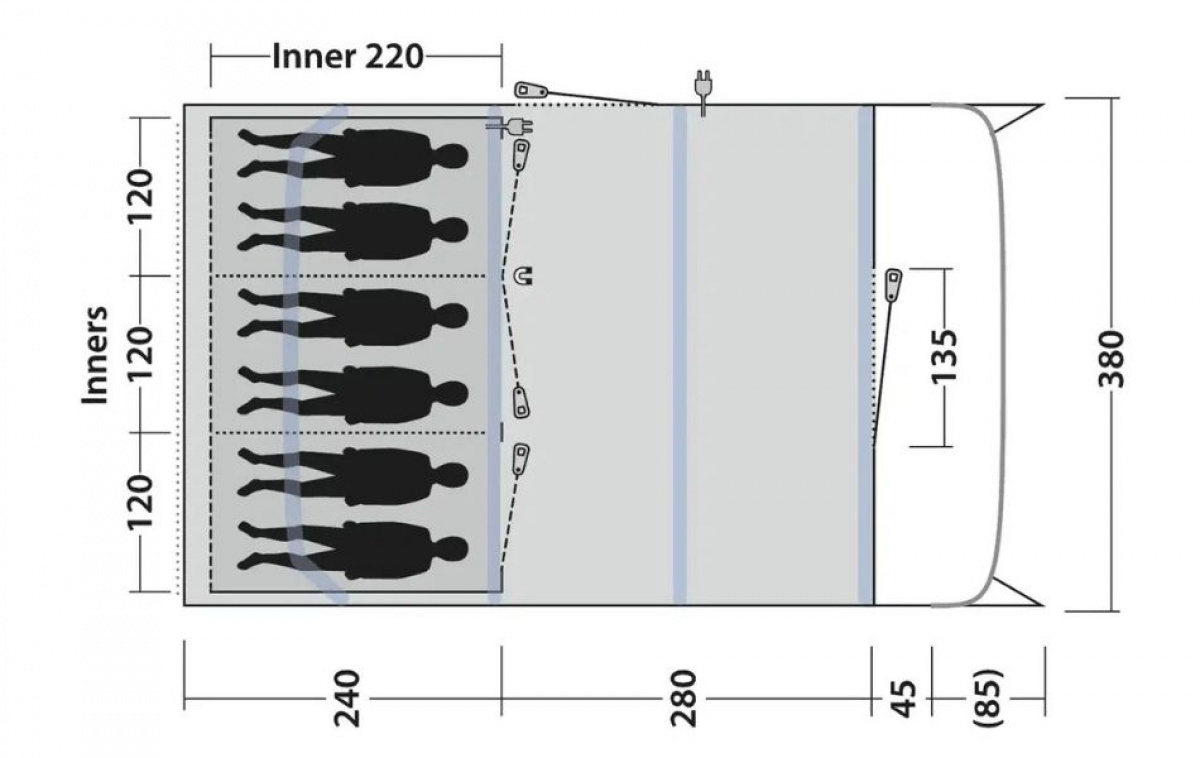 Outwell Colorado 6 Air i gruppen Utendørs / Campingtelt hos Campmarket (83070)
