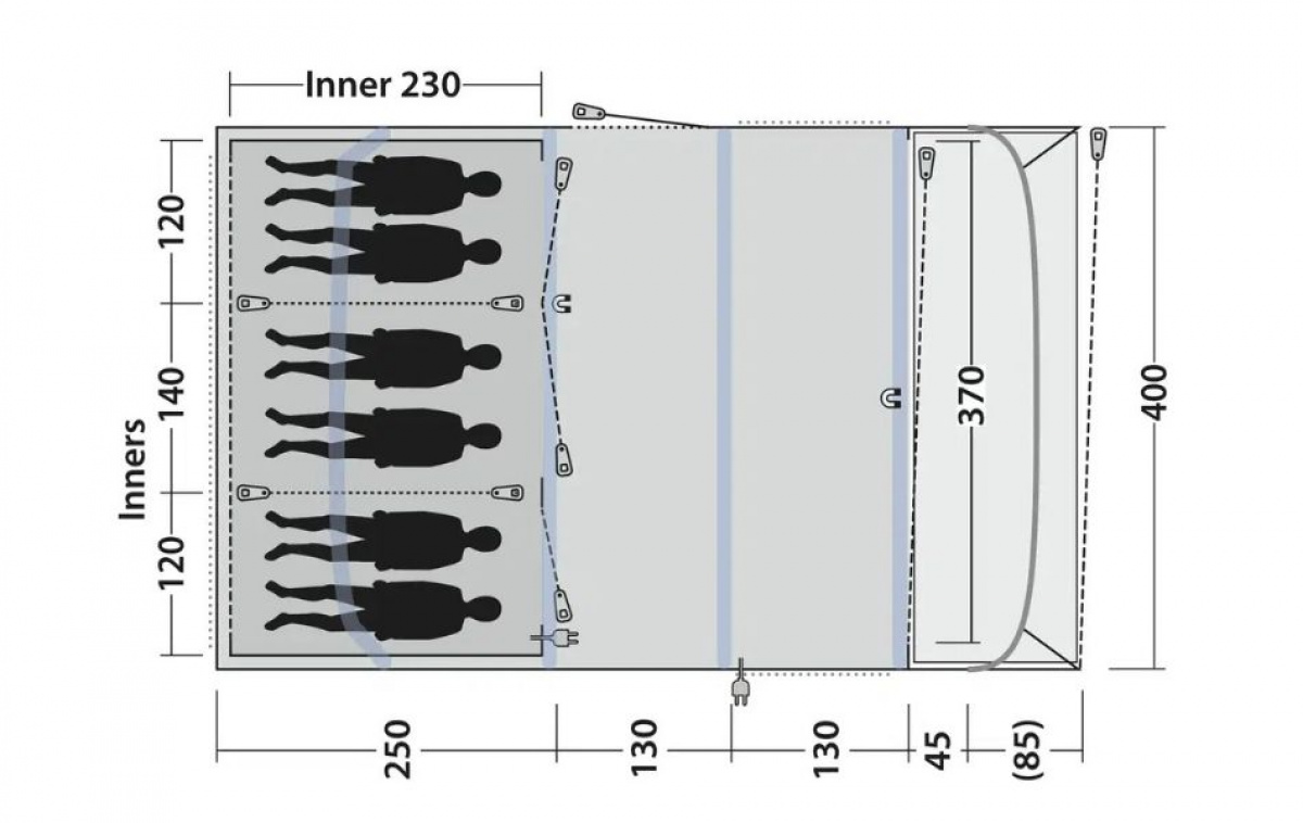 Outwell Florida 6 Air i gruppen Utendørs / Campingtelt hos Campmarket (83071)