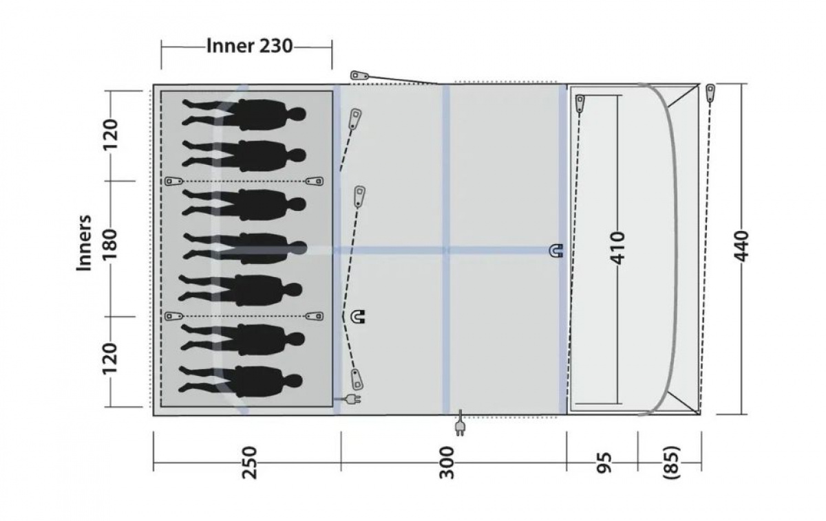 Outwell Charleston 7 Air TC i gruppen Utendørs / Campingtelt hos Campmarket (83080)