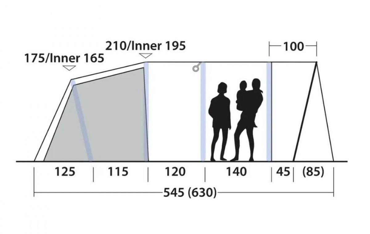 Outwell Colorado 5 Air i gruppen Utendørs / Campingtelt hos Campmarket (83087)