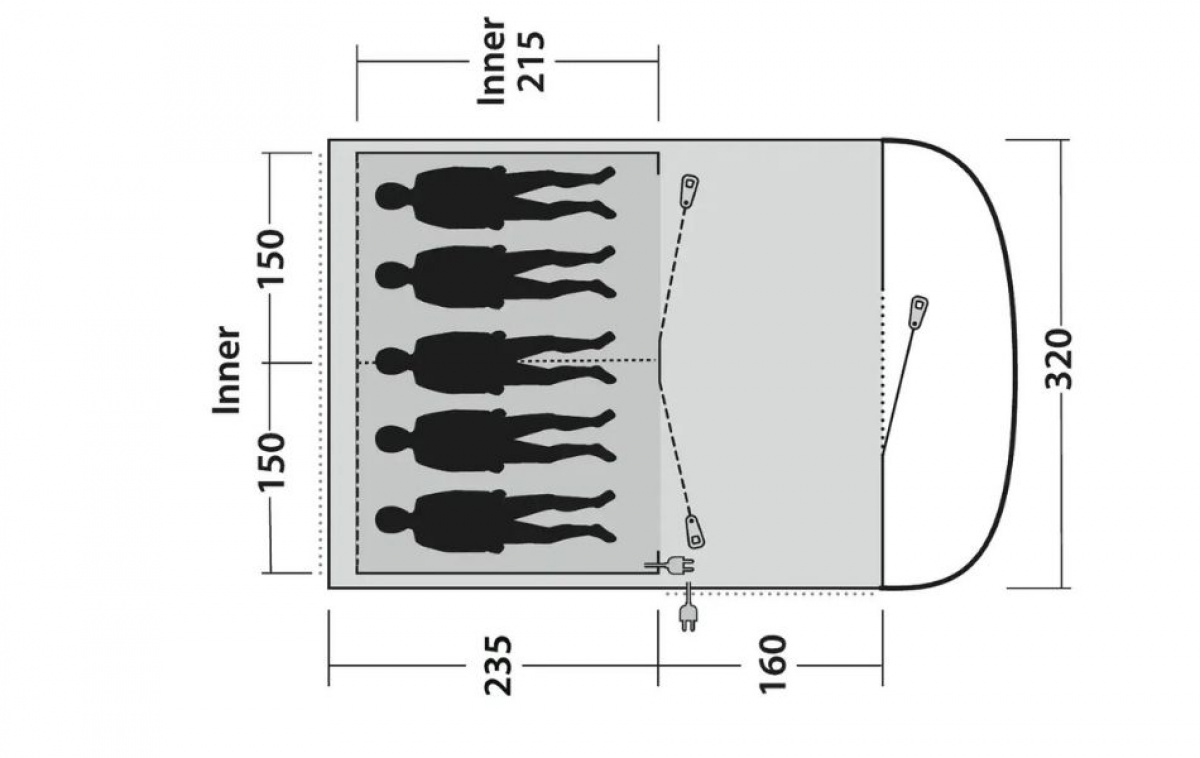 Outwell Sky 5 i gruppen Utendørs / Campingtelt hos Campmarket (83088)