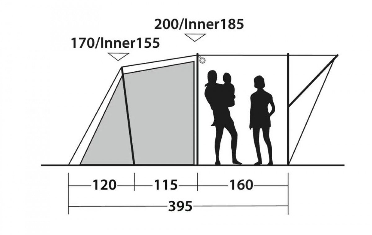 Outwell Sky 4 i gruppen Utendørs / Campingtelt hos Campmarket (83089)