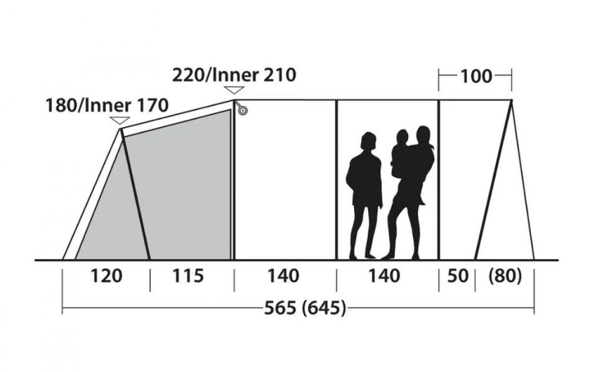 Outwell Denver 6 i gruppen Utendørs / Campingtelt hos Campmarket (83099)
