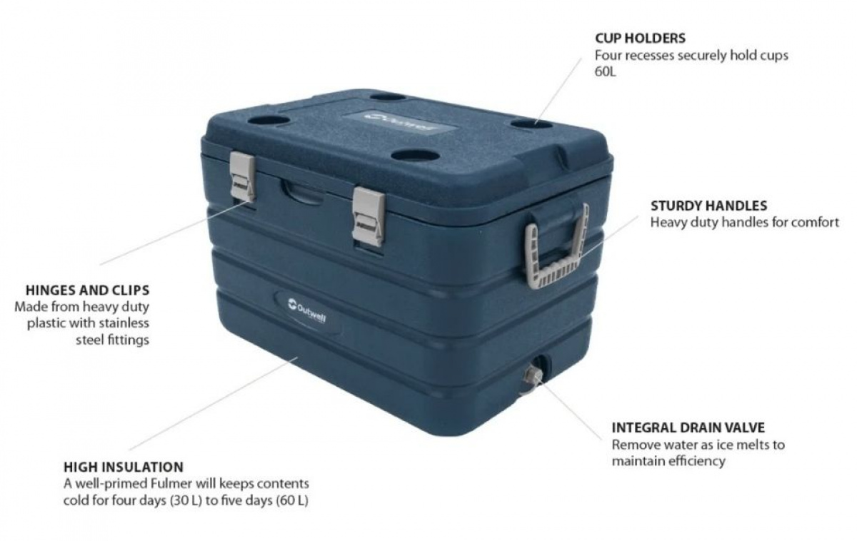 Outwell Kjøleboks Fulmar 60 L i gruppen Campingvogn & Bobilt / Varme, Kulde & Ventilasjon / Kjøleskap & Kjølebokser / Kjølebokser hos Campmarket (83159)