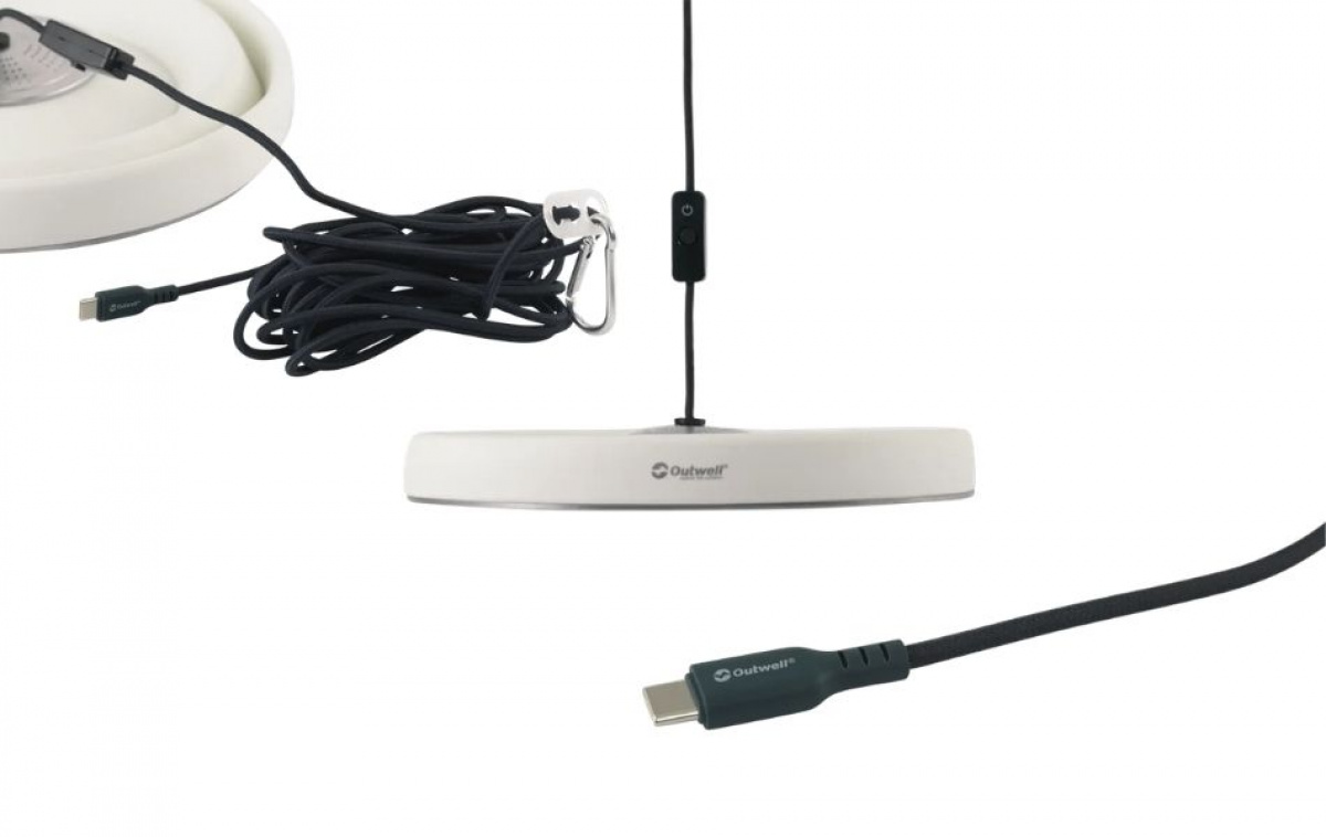 Outwell Hengelampe Sammenleggbar Pollux Lux Kremhvit i gruppen Campingvogn & Bobilt / Elektronikk / Innvendig belysning / Taklamper hos Campmarket (83186)