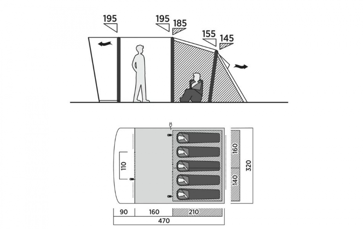 Easy Camp Brimnes 5 Air i gruppen Utendørs / Campingtelt hos Campmarket (83196)