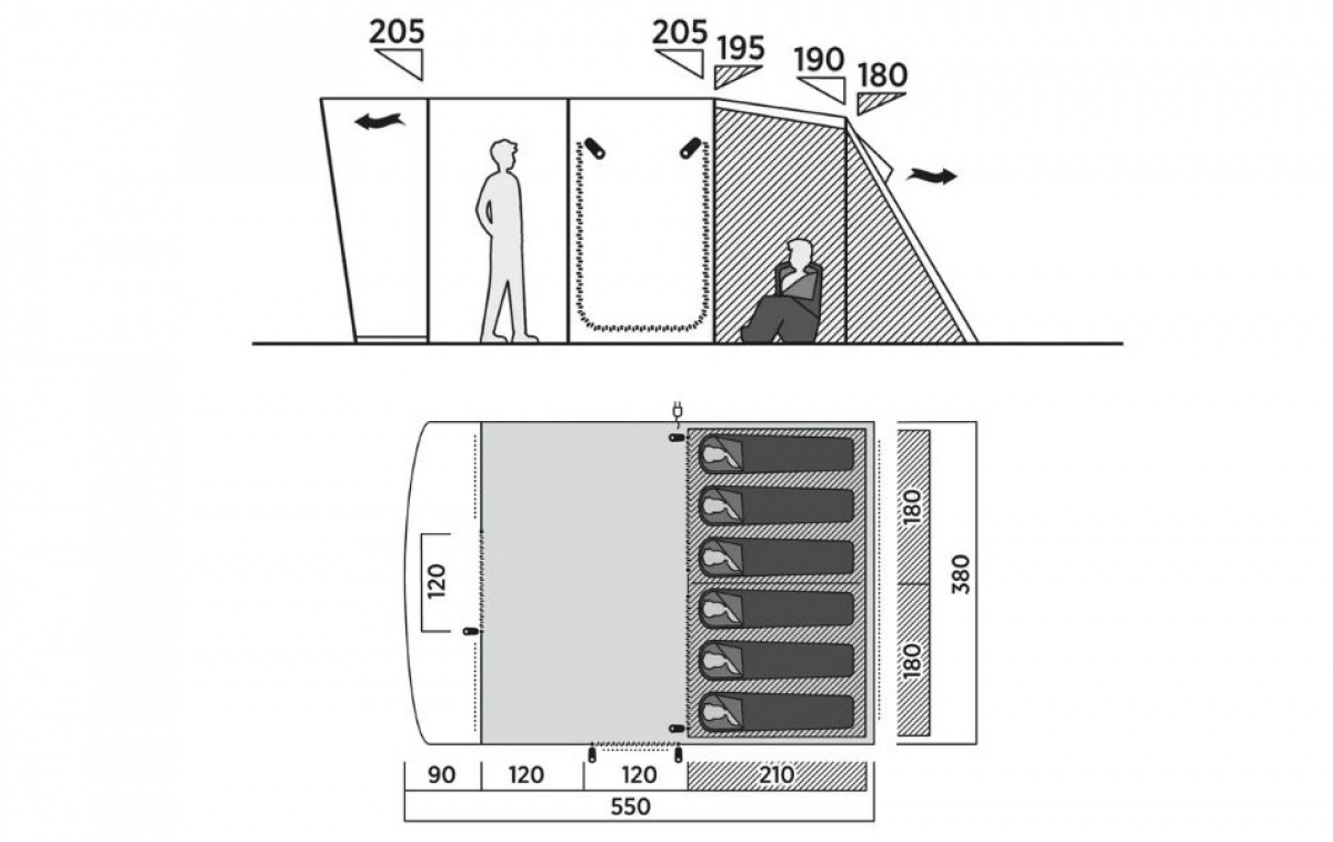 Easy Camp Skarvan 6 i gruppen Utendørs / Campingtelt hos Campmarket (83204)