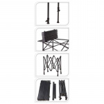 Campingbord 95x55cm Høyde 50-80cm