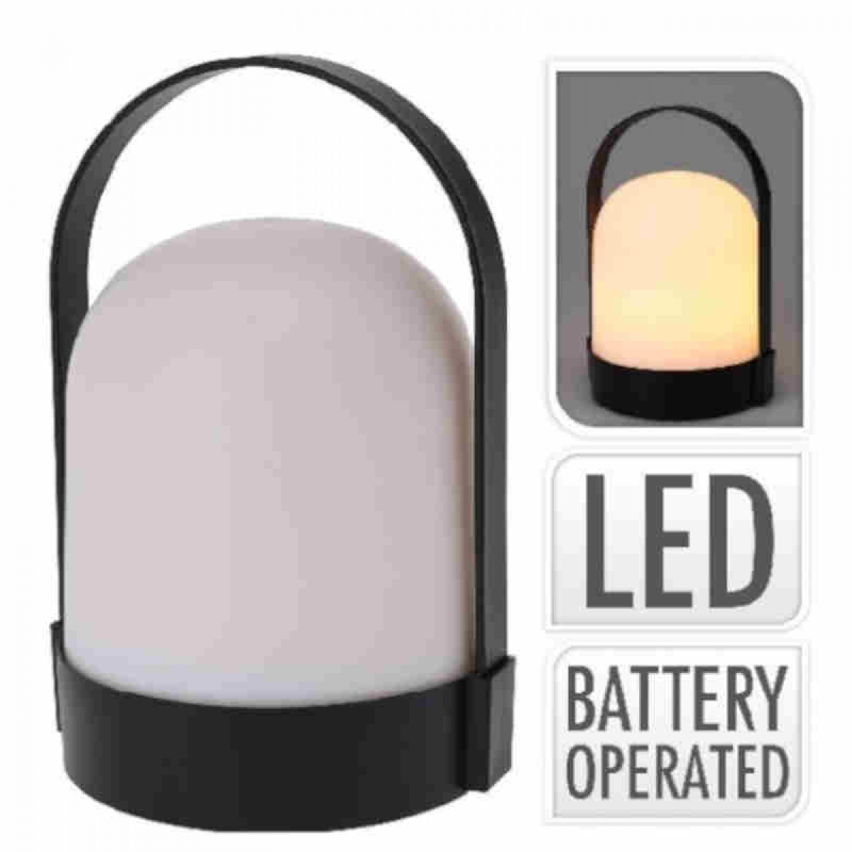 Bordlampe Svart Batteridrift i gruppen Hjem & Innredning / Belysning & Lykter hos Campmarket (83381)