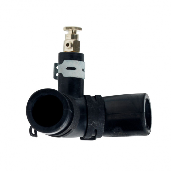 Gummivinkel med luftskrue og klemme i gruppen Campingvogn & Bobilt / Varme, Kulde & Ventilasjon / Alde / Installasjonsmateriale hos Campmarket (83640)