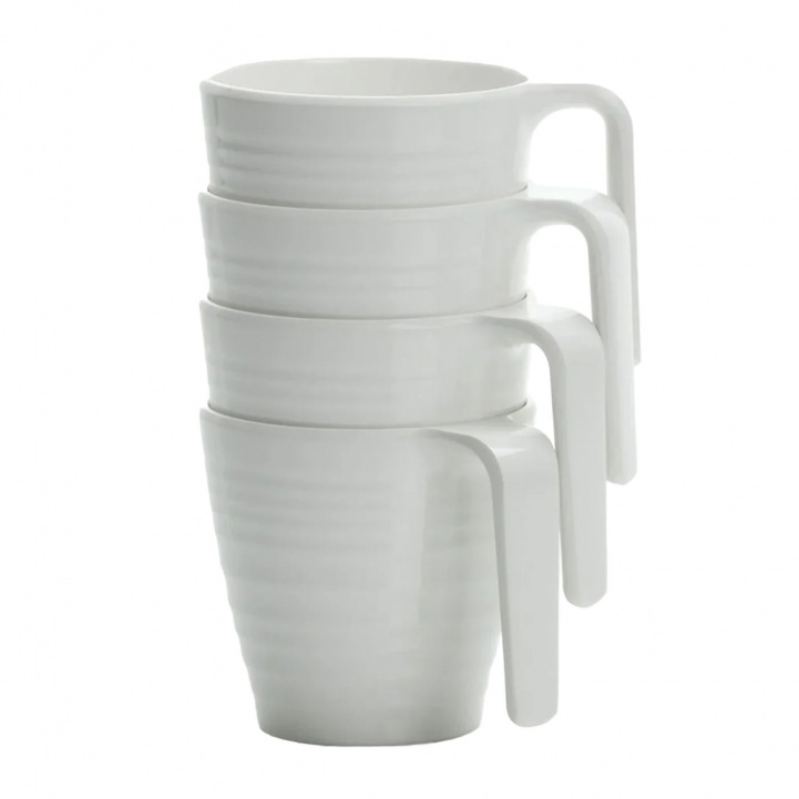 Flamefield Krussett Soft White 4-pakning i gruppen Husholdning & Kjøkken / Servering / Glass & Krus / Kopper og kaffekopper hos Campmarket (83808)