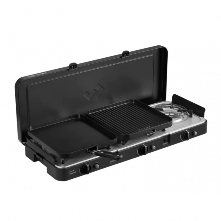 Cadac Gasskomfyr 3-Cook Turbo FFD Deluxe i gruppen Husholdning & Kjøkken / Kjøkkenapparater / Gasskomfyr hos Campmarket (83820)