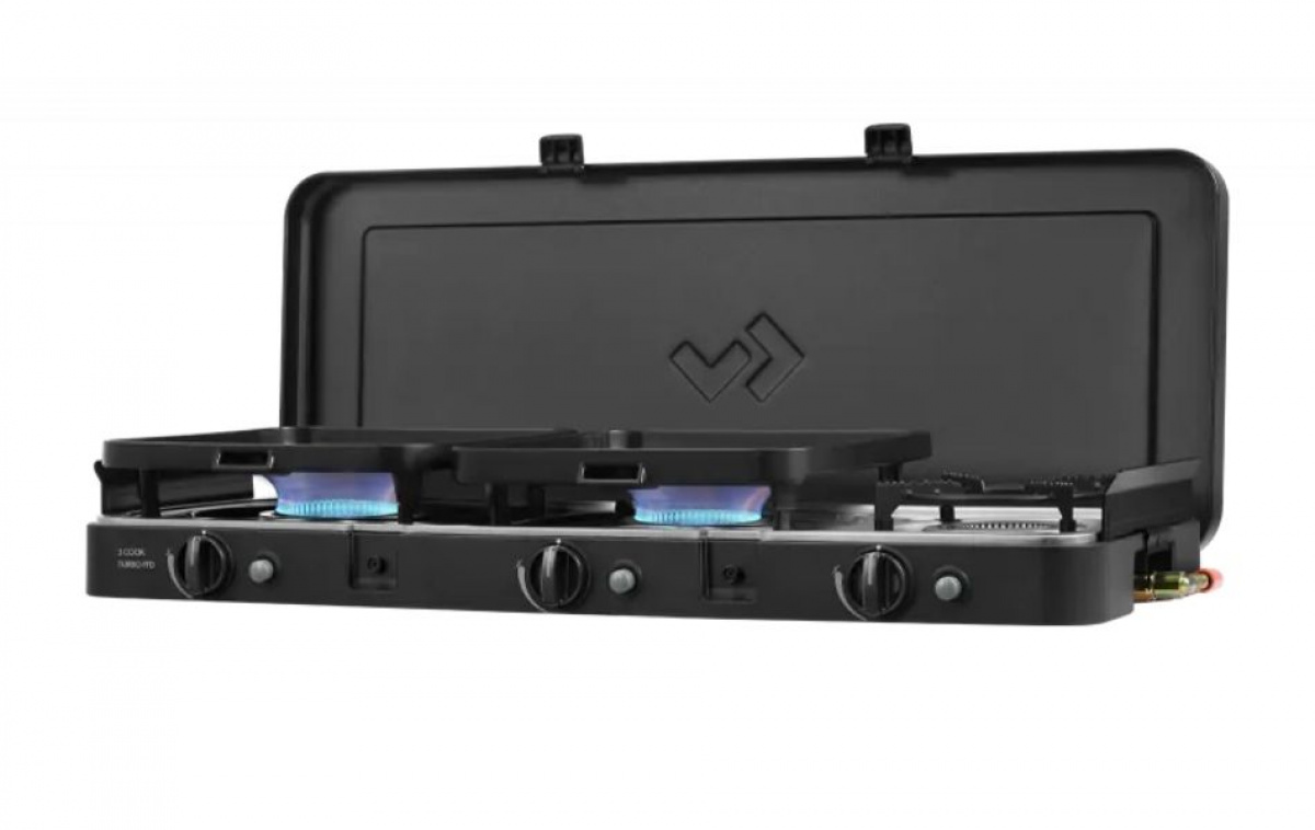 Cadac Gasskomfyr 3-Cook Turbo FFD Deluxe i gruppen Husholdning & Kjøkken / Kjøkkenapparater / Gasskomfyr hos Campmarket (83820)