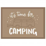 Dørmatte It’s Time For Camping Beige