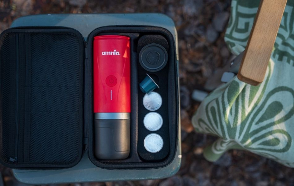 Omnia espressomaskin On The Go i gruppen Husholdning & Kjøkken / Kjøkkenapparater / Kaffe-/vannkoker hos Campmarket (83980)