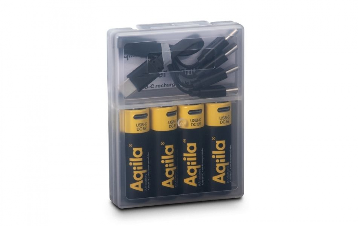 Aqiila Oppladbare USB-C-batterier AA 2000mAh i gruppen Campingvogn & Bobilt / Elektronikk / Batterier & Omformere / Batterier hos Campmarket (84003)