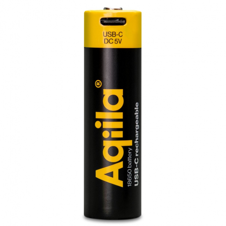 Aqiila Oppladbart 18650-Batteri USB-C i gruppen Campingvogn & Bobilt / Elektronikk / Batterier & Omformere / Batterier hos Campmarket (84006)