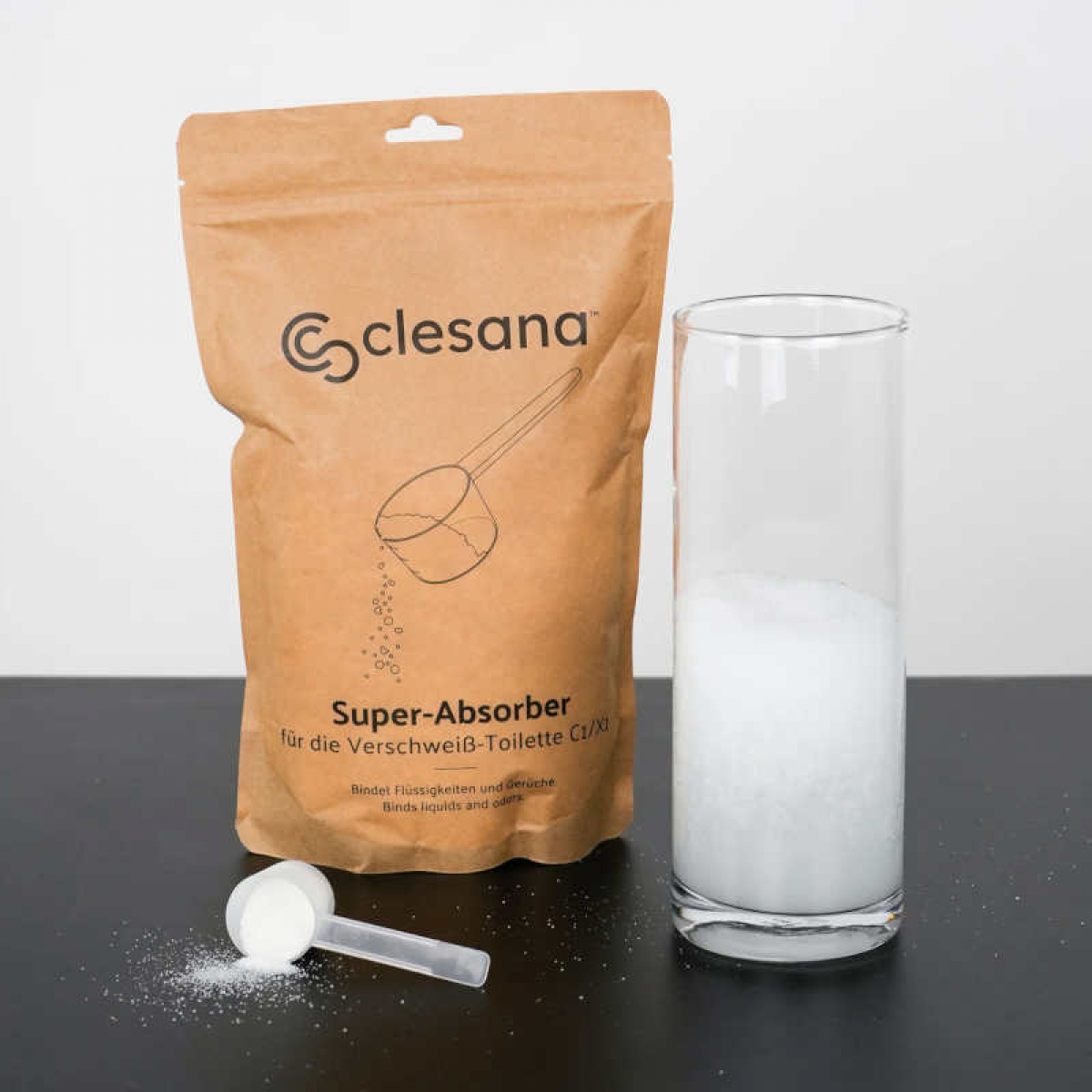 Clesana Super Absorber C1/X1 1kg i gruppen Vann & Sanitær / Toalett / Campingtoalett / Tilbehør til campingtoaletter hos Campmarket (84054)