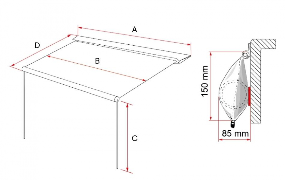 Fiamma Caravanstore Evo i gruppen Fortelt & Markiser / Markiser / Campingvognmarkiser / Påse markiser hos Campmarket (84058)
