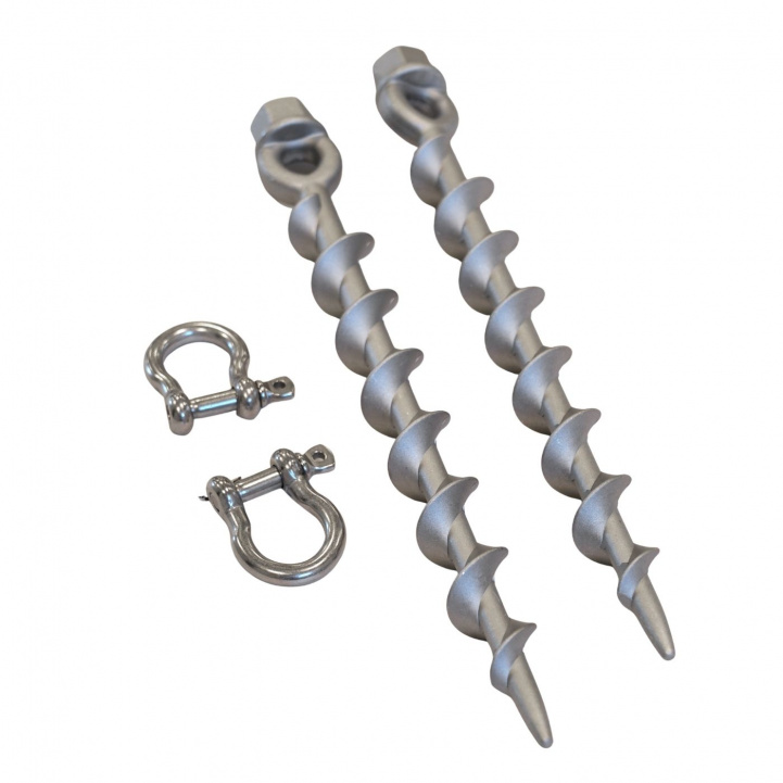 Campmaster Jordskrue 30 cm Aluminium 2-pakning i gruppen Fortelt & Markiser / Tilbehør-Deler / Forteltstilbehør hos Campmarket (84172)
