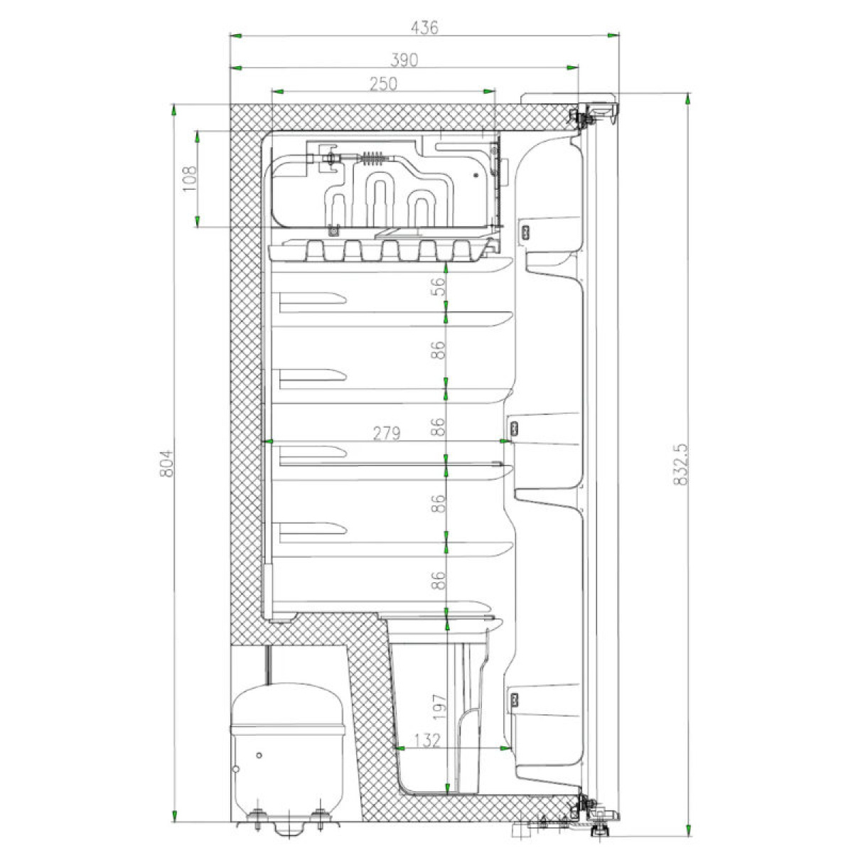 Manta Kjøleskap 91L 230V Sølv-Svart i gruppen Campingvogn & Bobilt / Varme, Kulde & Ventilasjon / Kjøleskap & Kjølebokser / Øvrige Kjøleskap/Frysere hos Campmarket (84280)