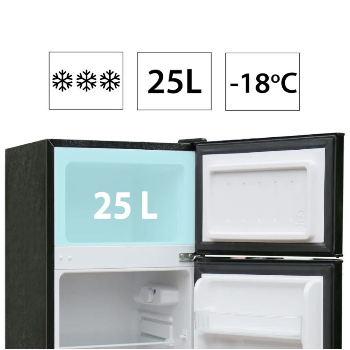 Manta Kjøl og Frys 88L Sølv-Svart i gruppen Campingvogn & Bobilt / Varme, Kulde & Ventilasjon / Kjøleskap & Kjølebokser / Øvrige Kjøleskap/Frysere hos Campmarket (84282)