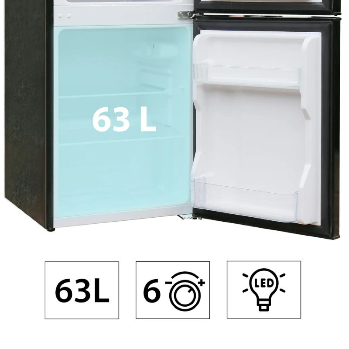 Manta Kjøl og Frys 88L Sølv-Svart i gruppen Campingvogn & Bobilt / Varme, Kulde & Ventilasjon / Kjøleskap & Kjølebokser / Øvrige Kjøleskap/Frysere hos Campmarket (84282)