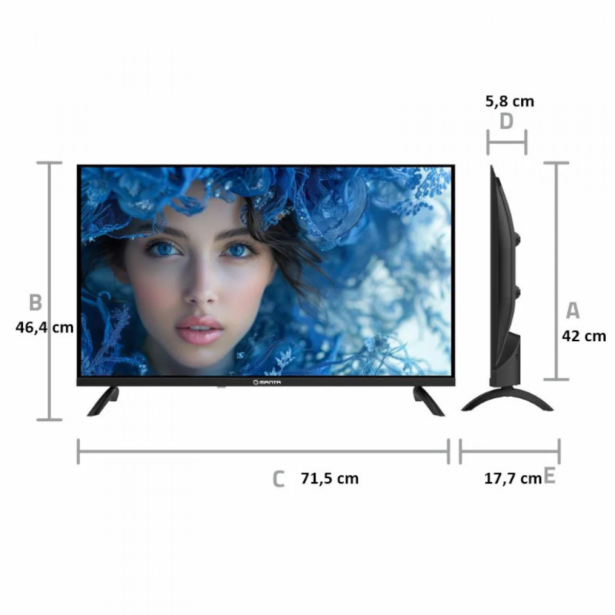 MANTA LED-TV 32 tommer 230v i gruppen Campingvogn & Bobilt / Elektronikk / TV, Bilde & Lyd / TV hos Campmarket (84285)