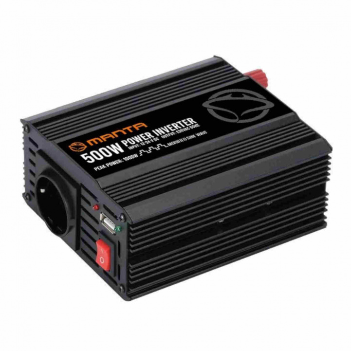 Manta Inverter 500 W i gruppen Campingvogn & Bobilt / Elektronikk / Batterier & Omformere / Inverter & Omformer / Omformer 12V Til 230V hos Campmarket (84287)