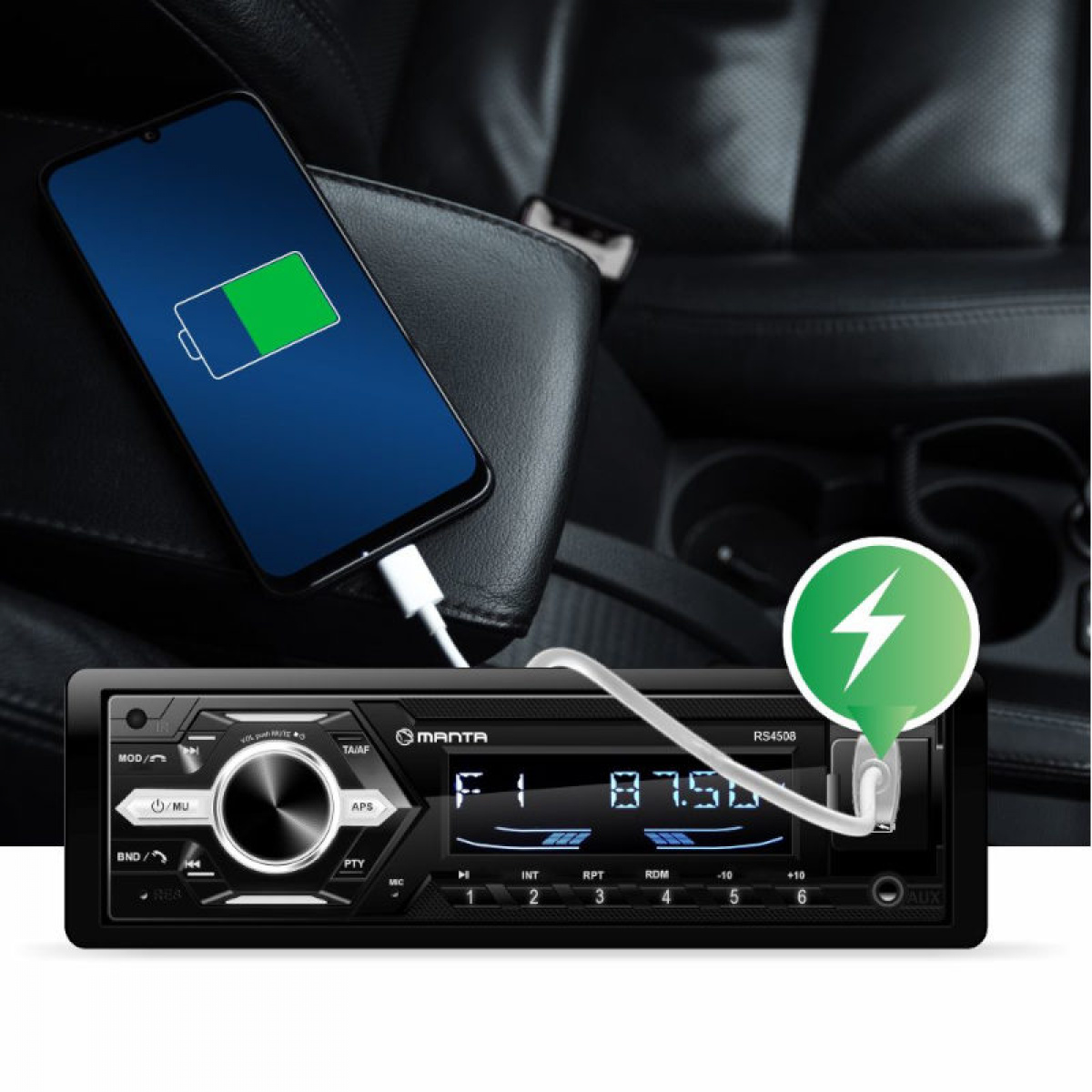 Manta Bilstereo Ottawa RS4508 i gruppen Campingvogn & Bobilt / Elektronikk / TV, Bilde & Lyd hos Campmarket (84289)