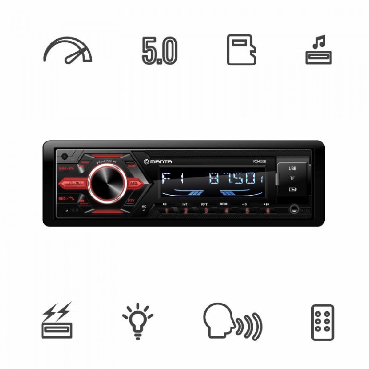 Manta Bilstereo Ottawa RS4508 i gruppen Campingvogn & Bobilt / Elektronikk / TV, Bilde & Lyd hos Campmarket (84289)