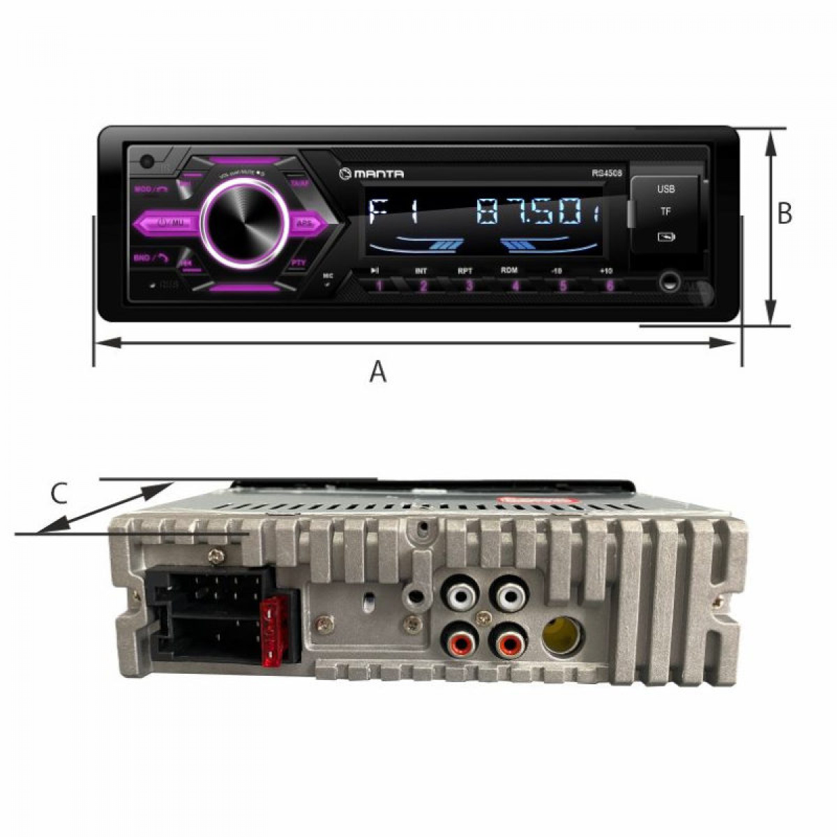 Manta Bilstereo Ottawa RS4508 i gruppen Campingvogn & Bobilt / Elektronikk / TV, Bilde & Lyd hos Campmarket (84289)