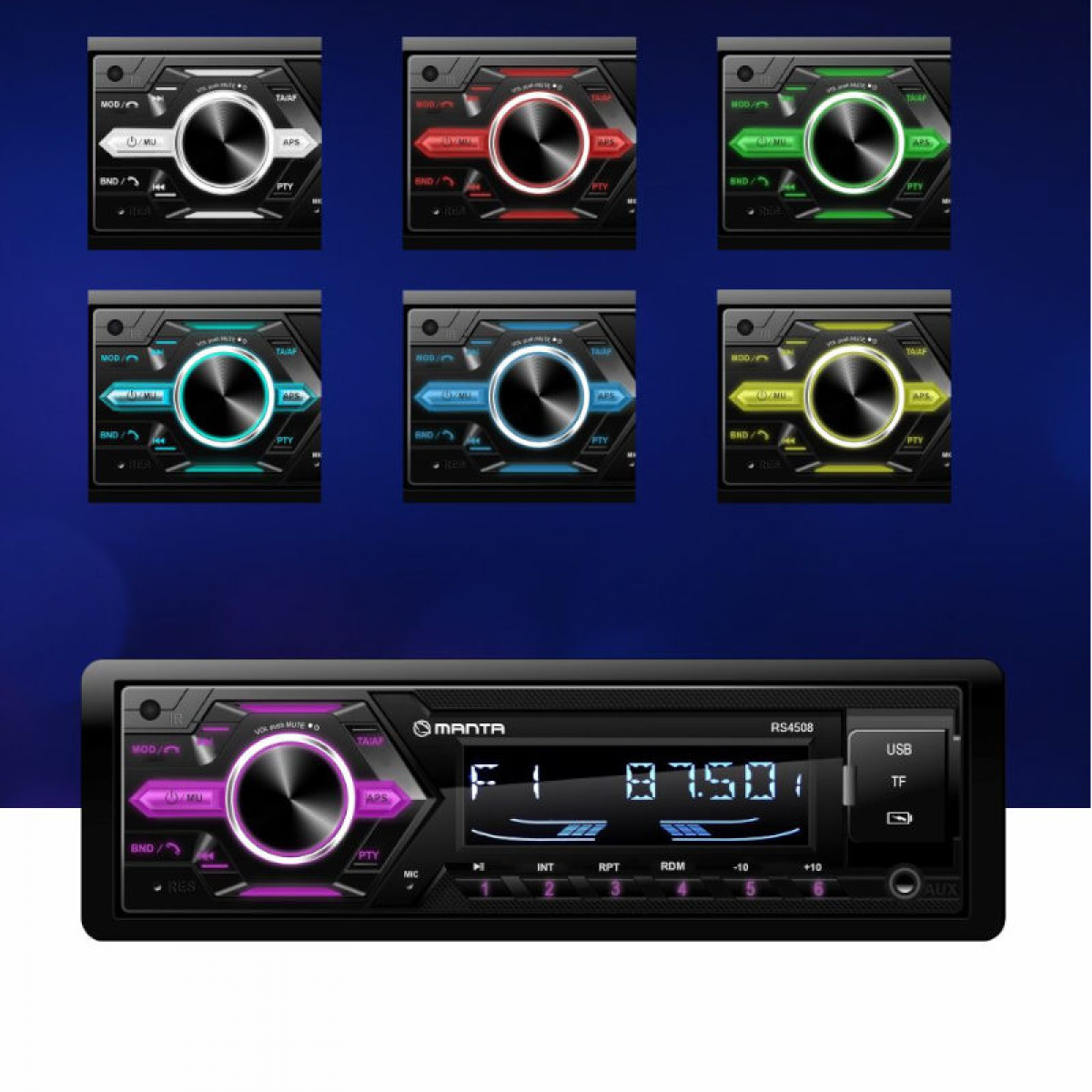 Manta Bilstereo Ottawa RS4508 i gruppen Campingvogn & Bobilt / Elektronikk / TV, Bilde & Lyd hos Campmarket (84289)