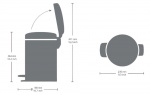 Brabantia Pedalbøtte 3L