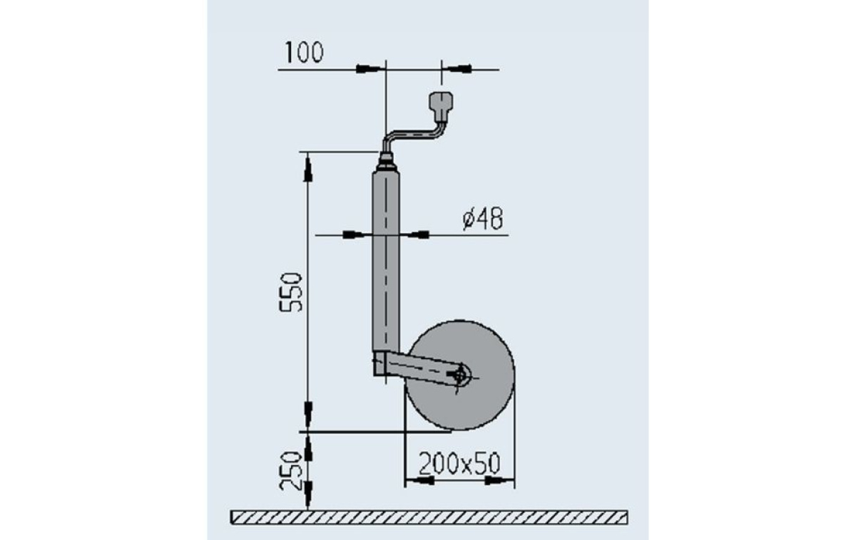 AL-KO Støttehjul med fotbrems i gruppen Campingvogn & Bobilt / Chassis / Støttehjul hos Campmarket (84351)