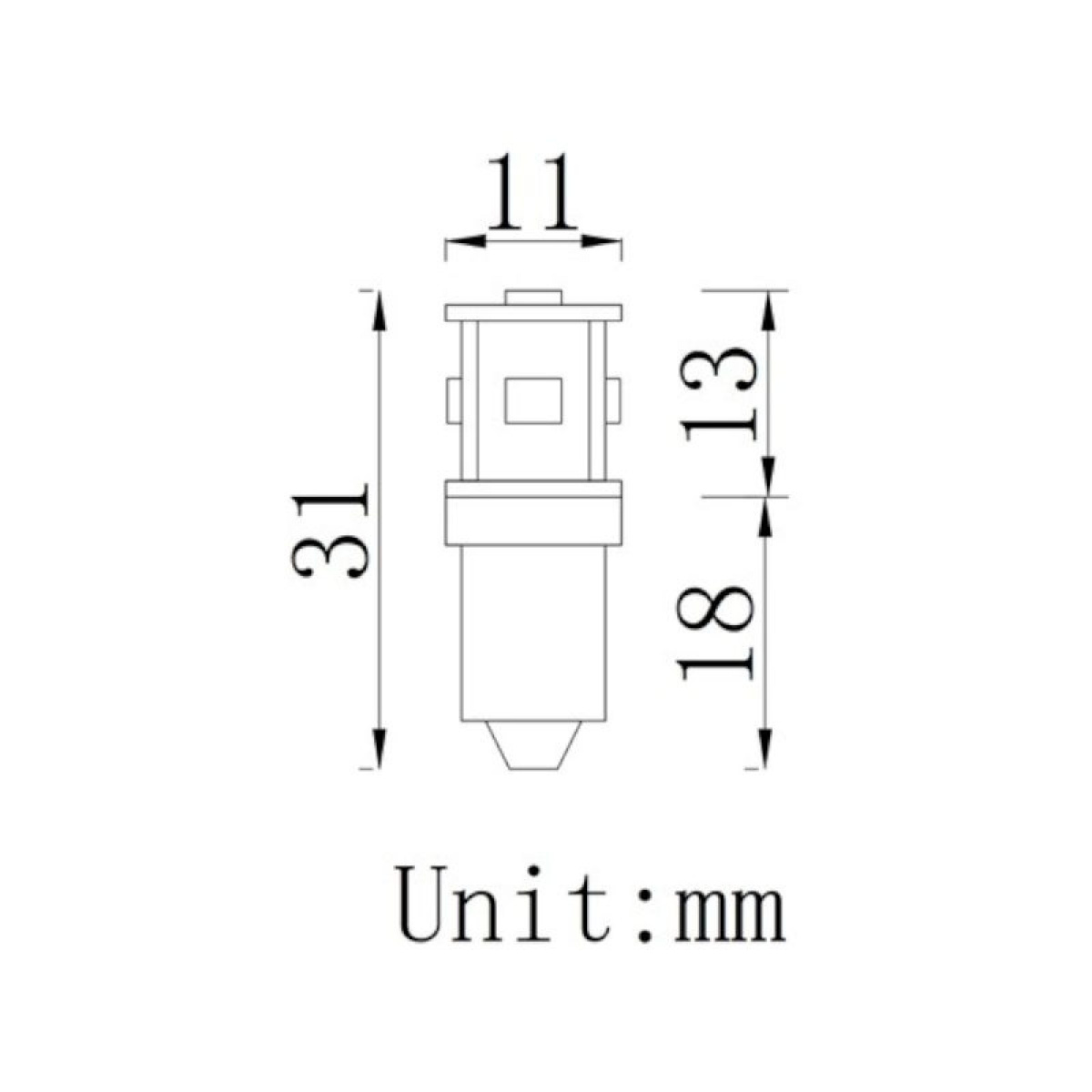 Ba9s-5 Led i gruppen Campingvogn & Bobilt / Elektronikk / Innvendig belysning / LED-belysning / LED erstatningslamper hos Campmarket (84355)