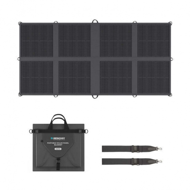 Renogy Bærbart Sammenleggbart Solpanel 200W i gruppen Campingvogn & Bobilt / Elektronikk / Solpaneler hos Campmarket (84584)