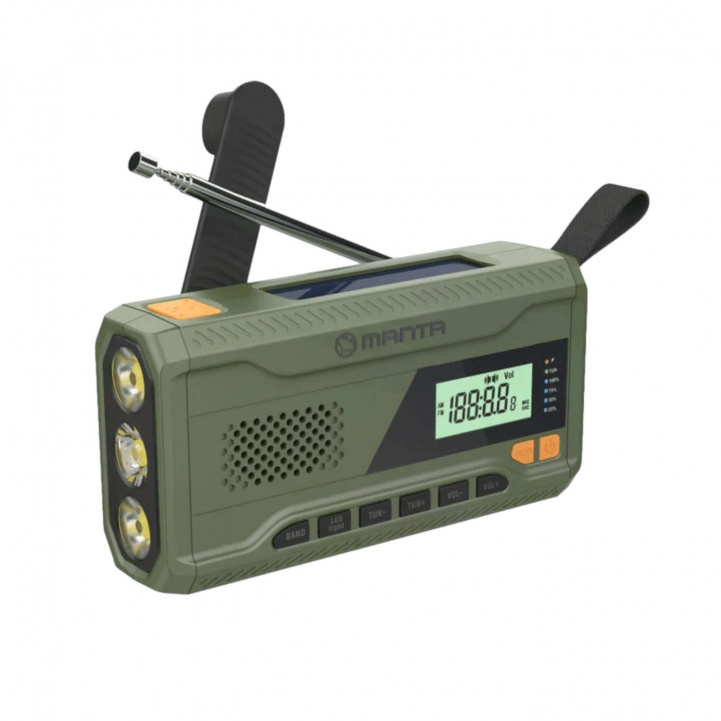 Manta Dynamo Sveiveradio Solcelle-powerbank i gruppen Annet / Prepping hos Campmarket (84603)