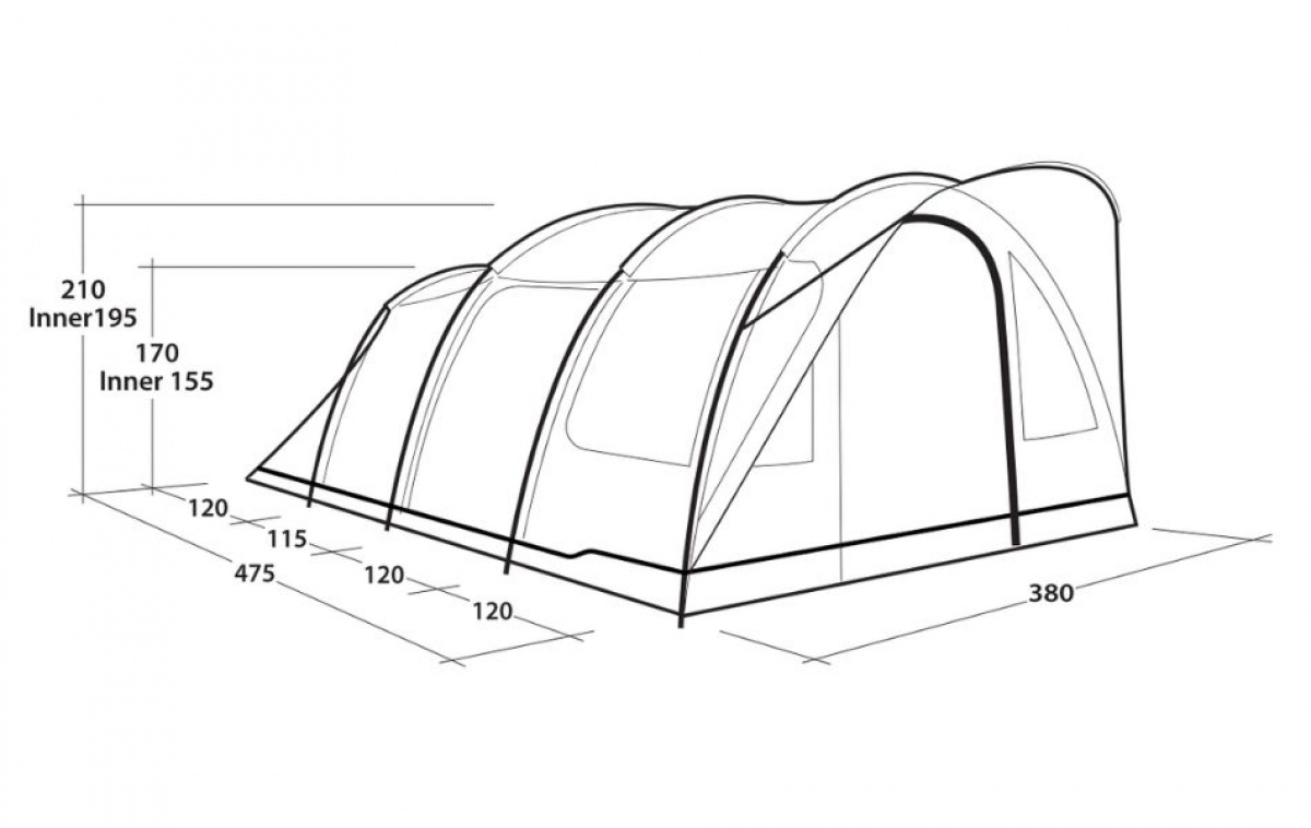 Outwell Sky 6 i gruppen Utendørs / Campingtelt / Familietelt hos Campmarket (84722)