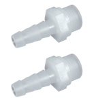 Overgang 1/2 Tomme Til 10mm Slange 2-pk