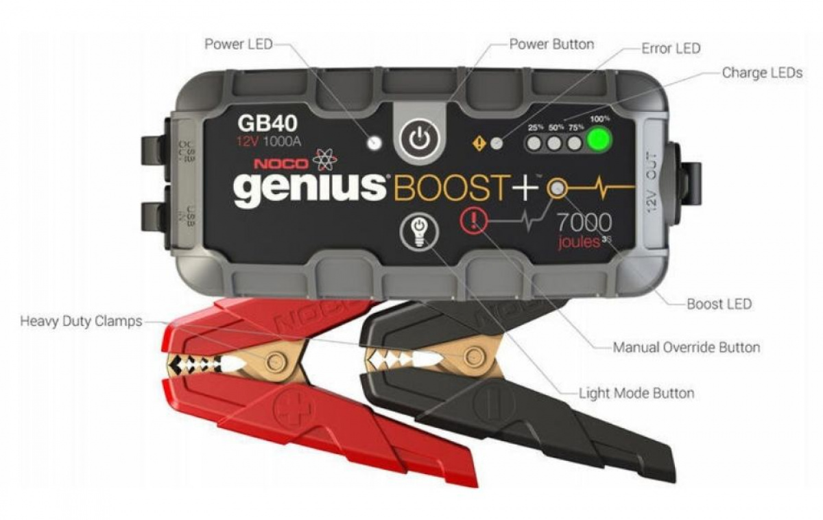 Noco Batteribooster Genius Boost+ i gruppen Campingvogn & Bobilt / Elektronikk / Batterier & Omformere / Batterier / Batteritilbehør hos Campmarket (84905)
