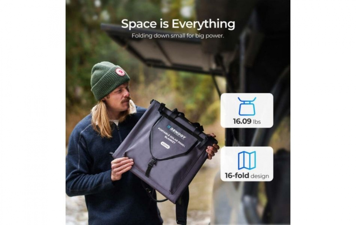 Renogy Bærbart Sammenleggbart Solcellepanel 400W i gruppen Campingvogn & Bobilt / Elektronikk / Solpaneler hos Campmarket (84908)