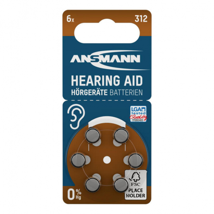 Ansmann Batteri 312/PR41 6-pakning i gruppen Campingvogn & Bobilt / Elektronikk / Batterier & Omformere / Batterier hos Campmarket (84923)